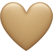Beige heart emoji sticker
