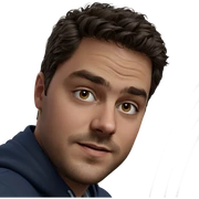 portrait of a young man sticker