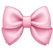 light pink bow on light pink bow sticker