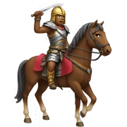 Warrior on a horse sticker