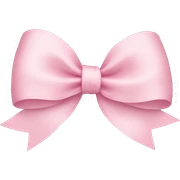 light pink ribbon bow sticker