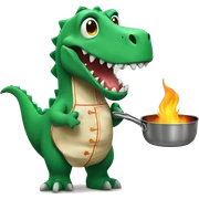 dino cooking sticker