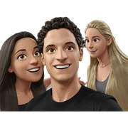 smiling girls in the city sticker