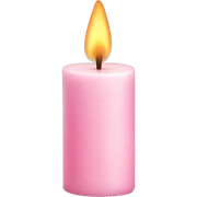 light pink candle sticker