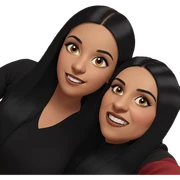 smiling girls with black hair sticker