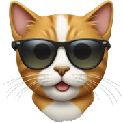 Cat with sunglasses sticker