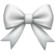 white glittery bow sticker