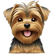 Yorkie riendo sticker