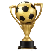 Trophy of soccer league sticker