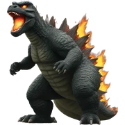 Godzilla burning sticker
