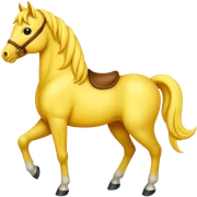yellow horse sticker