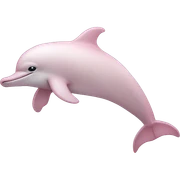 Pale pink dolphin sticker
