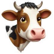 Cute cow sticker