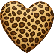 leopard heart sticker
