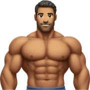 strong man with muscles  sticker