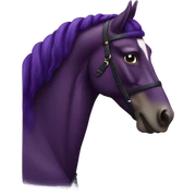 Grape purple horse dark sticker