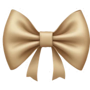 Beige bow sticker