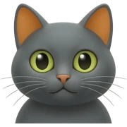 🐈Shadow of a cat, only the ears is visible orange ears in cat,
 sticker