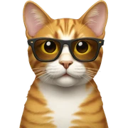 Cat with sunglasses sticker