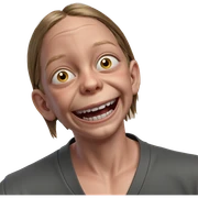 smiling boy in horror setting sticker