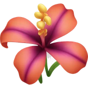 tropical flower sticker