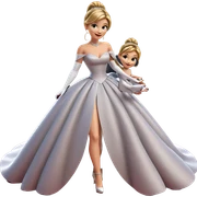 sisters in elegant gowns sticker