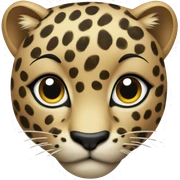 Leopard face with bow sticker