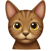 Brown cat sticker