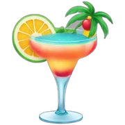 tropical cocktail sticker