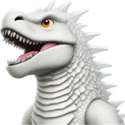 white Godzilla  sticker