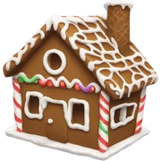 Broken gingerbread house  sticker