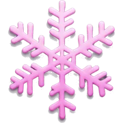 pink snowflake  sticker