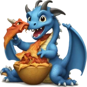 Dragon eating a dragon sticker