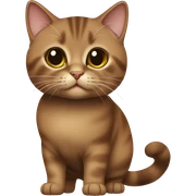Brown munchkin cat standing sticker