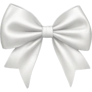 white satin bow sticker