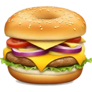 Bagel burger sticker
