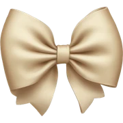 beige bow sticker