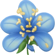 Blue flowers sticker
