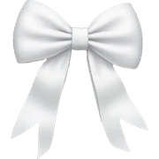 White bow sticker