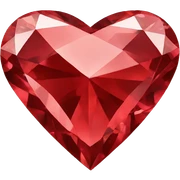 red diamond heart sticker
