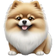 Fluffy grey and white Pomeranian  sticker