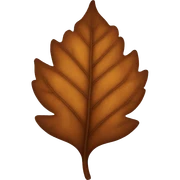 Brown leaf sticker