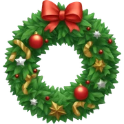 Christmas wreath sticker