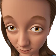 smiling girl with brown hair sticker