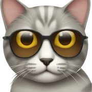 Cat with sunglasses sticker