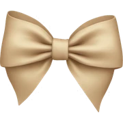 Beige bow sticker