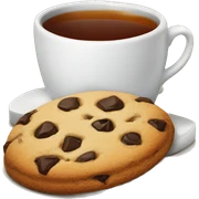Cookie with tea sticker