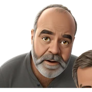 male portrait with beard sticker