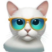 Cat with sunglasses sticker