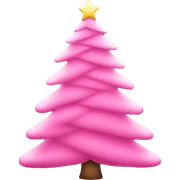 pink christmas tree sticker